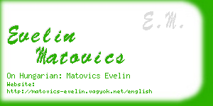 evelin matovics business card